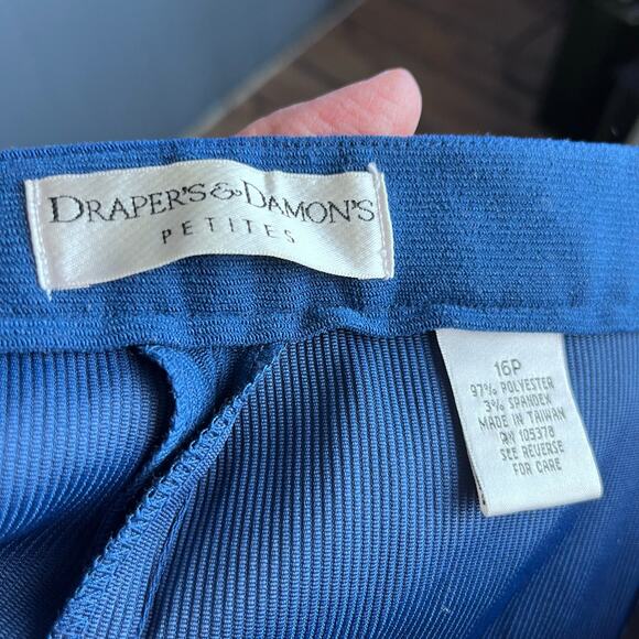 Draper’s & Damon’s Petites Dress Pants Blue 16P Soft Comfort Career Work Office - Picture 6 of 6